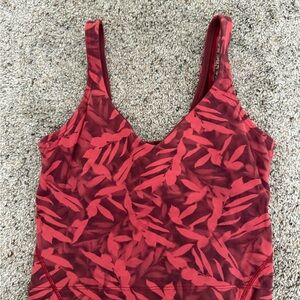 lululemon athletica Red Patterned Tank Top
